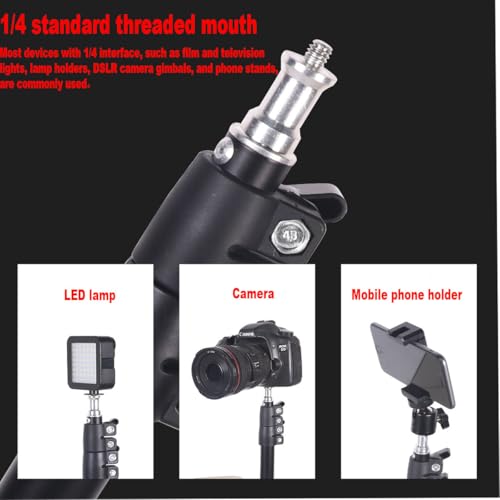 Camera Desk Mount Table Stand - Height & Angle Adjustable Light Stand 360° Rotation, Lightweight Aluminum for Live Streaming, Video Conferencing | Ideal for Content Creators, Photographers