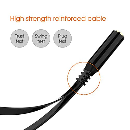 Maeline Headphone Splitter Adapter, 3.5mm Mic Cable for Computer, Headset 3.5mm Female to 2 Dual Male Microphone Audio Stereo Jack Earphones Port to Gaming Speaker PC - 1000 Pack - size: 1000 Pack