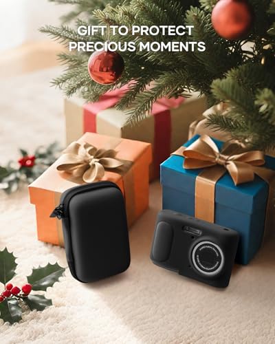 KODAK PIXPRO FZ45 Case Kit – Shockproof Drop-Resistant Hard Case + Silicone Cover, Organized Storage for Battery/SD Card, Anti-Scratch Dustproof, Slim Ergonomic Grip, Black - color: Black