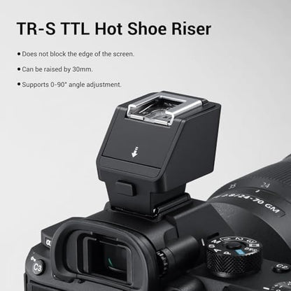 Godox TR-S TTL Camera Flash Hot Shoe Riser for Sony, Compatible with Godox iT30Pro iT20 iT22 IM20 IM22 IM30, 0-90° Tilting Head for Soft Bounce Light and Direct Flash - size: Godox TR-S