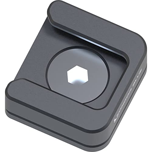 KONDOR BLUE | Cold Shoe Receiver Mount Plate | 1/4”-20 Camera Accessory Cold Shoe Adapter for Microphones, Lights & Monitors, Rubber O-Ring, Ultra-Lightweight | Gray