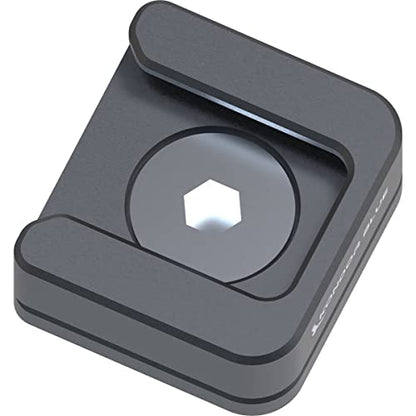KONDOR BLUE | Cold Shoe Receiver Mount Plate | 1/4”-20 Camera Accessory Cold Shoe Adapter for Microphones, Lights & Monitors, Rubber O-Ring, Ultra-Lightweight | Gray