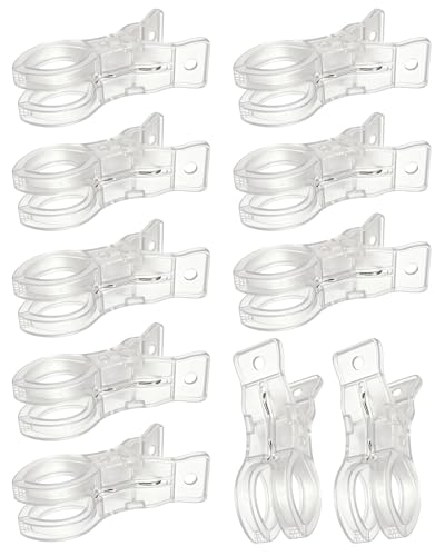 10 Pack Balloon Arch Clips 3.5 Inch Clear Plastic Spring Clamps Invisible Backdrop Clips for Photography Studio Professional Balloon Garland Kit Party Decoration Non-Slip Backdrop Stand Clamps