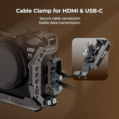 SmallRig R6 II Hawklock Camera Cage Kit for Canon R6 Mark II, Full Cage with Top Handle and Cable Clamp, Buit-in Cold Shoes and NATO Rails -5197 - style: Camera Cage Kit