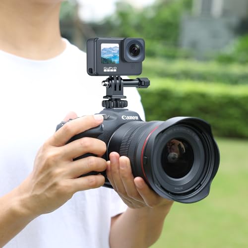 VRIG Hot Shoe Mount Adapter for GoPro Hero 13/12/11/10/9/8/7/6/5, DJI Osmo Action 6/5 Pro/ 4, AKASO Brave 8/7/6 Applicable for Tripod Selfie Stick Monopod and DSLR Camera - style: Cold Shoe to Gopro Adapter