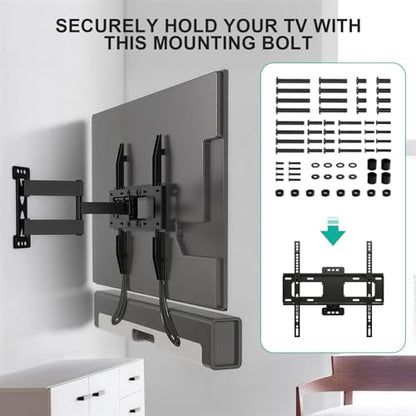 WALI Universal TV Mounting Hardware Kit Set Includes M4 M5 M6 M8 TV Screws and Spacer Fit Most TVs up to 80 inch (UVSP), Black - size: Mounting Hardware Kit