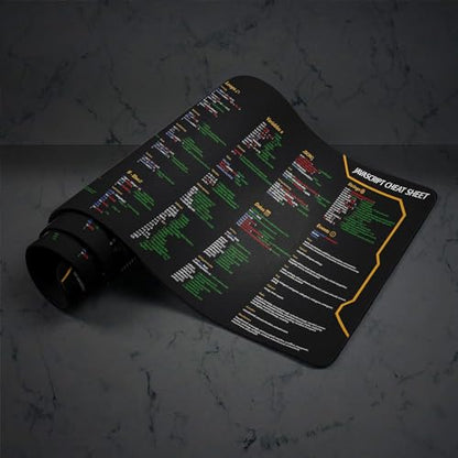 Javascript Cheat Sheet Desk Mat for Software Engineers, Software Development Mouse Mat, Web Developers and Programmers Mouse Pad, Gift Coworker Quick Key, Anti-Slip Keyboard Pad KMH - color: Javascript 1