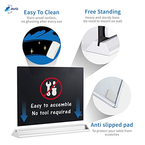 Audio-Visual Direct Magnetic Memo White Board Planner for Reception & Office (Divider, Black) - color: Black, size: Divider
