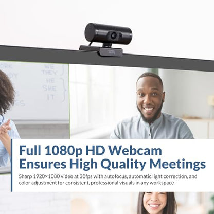 Cyber Acoustics 1080p Full HD Webcam (WC-1000), Designed with No Microphone for Use with Headsets and Speakerphones, Autofocus, Low-Light Correction, USB-A Plug and Play