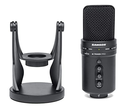 SAMSON G-Track Pro Professional USB Condenser Microphone with Audio Interface - color: Black