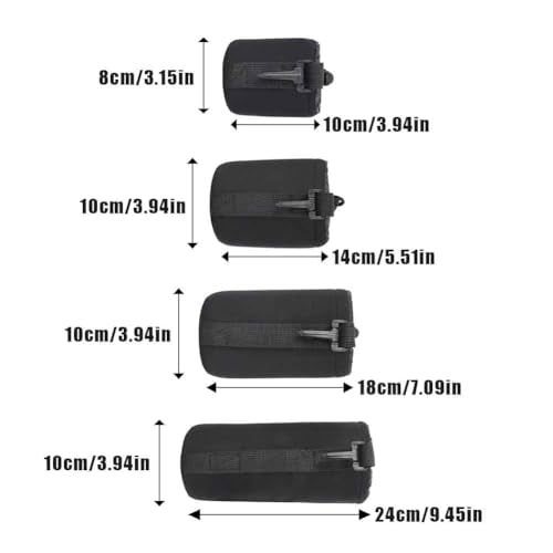 4PCS Lens Pouch Set, Neoprene Camera Storage Bags DSLR Case | Shock Absorption Water Resistant Soft Protective Bag for Camera Lens Storage, Portable DSLR Camera Cover Replacement Use