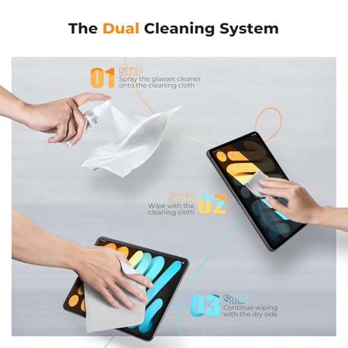 K&F CONCEPT Lens Cleaner Spray Kit | 60ML Glasses Cleaner x2 + Microfiber Cleaning Cloth x2 | Lens and Screen Cleaning Kit | Alcohol Free Eyeglasses, Camera, VR/AR Headset, and Screen Cleaning - size: Cleaner*2+Cloth*2