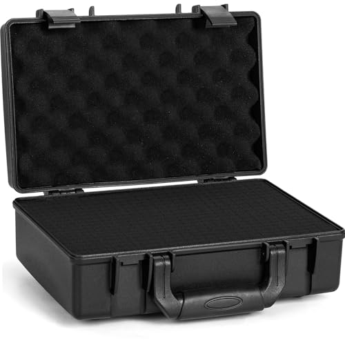13.6 inch Hard Carrying Case,Shockproof Storage Box with Customizable Foam,Portable Protective Tool Box for Microphone,Recorder,Electronics,Tools,Cameras,Equipment and More,13.6"x8.3"x2.5" - size: 13.6" x 8.3" x 2.5"
