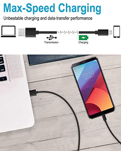 DEEGO Micro USB Cable, 15Ft Extra Long Controller Charger Compatible with PS4, PlayStation 4, Charger Cord Fast Android USB Charging Cable, Black - color: Black