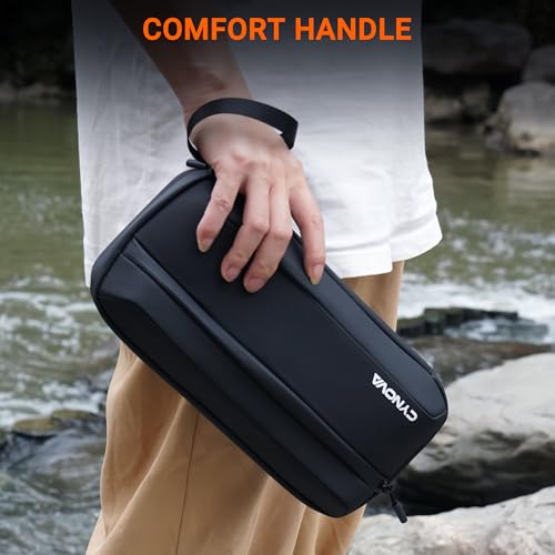CYNOVA Carrying Bag for DJI Osmo Action 4/5 Pro, PU Storage Protective Bag for DJI Osmo Action 4/5 Pro Adventure Combo Accessories, Protective PU Storage Accessories