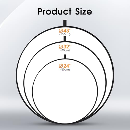 5-in-1 Light Reflector 32 Inch/80 cm Photography Diffuser Collapsible Portable with Bag，Gold Silver White Black Translucent for Studio and Outdoor Lighting (32'' (80cm)) - size: 32'' (80cm)