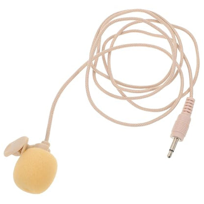 Abaodam Lavalier Microphone Portable Mini Lapel Mic with Plug for Online Meetings Interviews Noise Cancellation Lightweight Clip Design for Easy Use