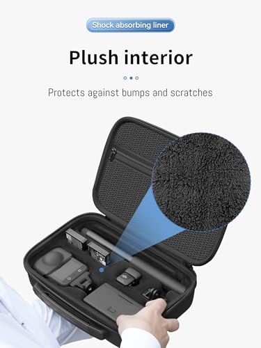 Osmo 360 Carrying Case, Nylon Carrying Storage Case for DJI Osmo 360 Camera | Surface Waterproof Travel Portable Hard Shell Bag Compatible With Adventure Combo Outdoor Accessories kit