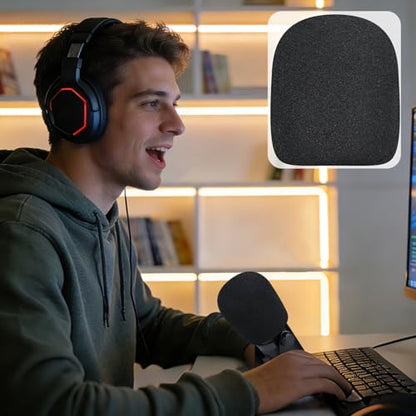 SOULWIT 2Pcs Pop Filter for MAONO PD400X Dynamic, Protective Mic Cover Windscreen Foam - Black