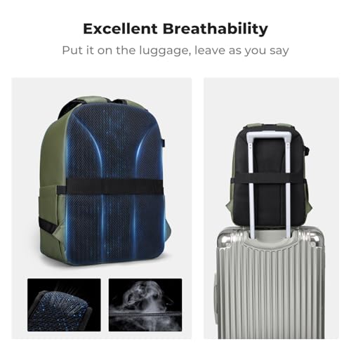 K&F CONCEPT Camera Bag Backpack, Professional DSLR/SLR/Mirrorless Camera Backpack, Photography Camera Case with Tripod Holder & Rain Cover Compatible with Canon/Sony/Nikon/FUJIFILM - color: 02-Bright Green