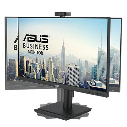 ASUS 24” 1080P Video Conferencing Monitor (BE249QFK) - IPS, 100Hz, Frameless, Full HD Webcam, Mic Array, Speakers, Height Adjustable, Ergonomic Design, Eye Care, Wall Mountable, 3 yr Warranty - style: 24" Webcam Mic Array
