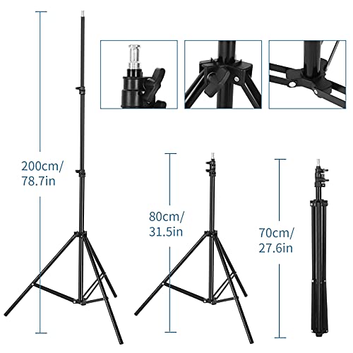 ShowMaven Photography Lighting, 6.5ft x 10ft Backdrop Stand and Umbrellas Continuous Lighting Kit for Photo Studio Product, Portrait and Video Shoot Photography