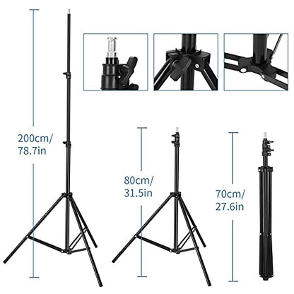 ShowMaven Photography Lighting, 6.5ft x 10ft Backdrop Stand and Umbrellas Continuous Lighting Kit for Photo Studio Product, Portrait and Video Shoot Photography
