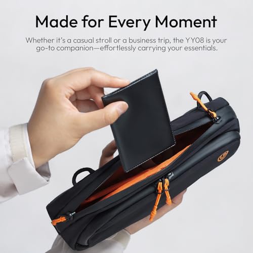 ULANZI YY08 Sling Bag Compatible With DJI OSMO Pocket 3/4/4 Pro/Luna | Everyday Camera Shoulder Sling Bag Pov Vlog Photography Crossbody Portable Bag Small Camera Case w Detachable Strap, 2L - size: Grey 2L