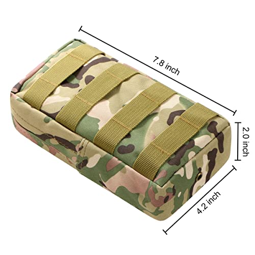 3 Pack Molle Pouch Combo Water Bottle Pouch Holder Tactical Molle Pouches Compact Utility Waist Bag Pack - color: Combo A:CP