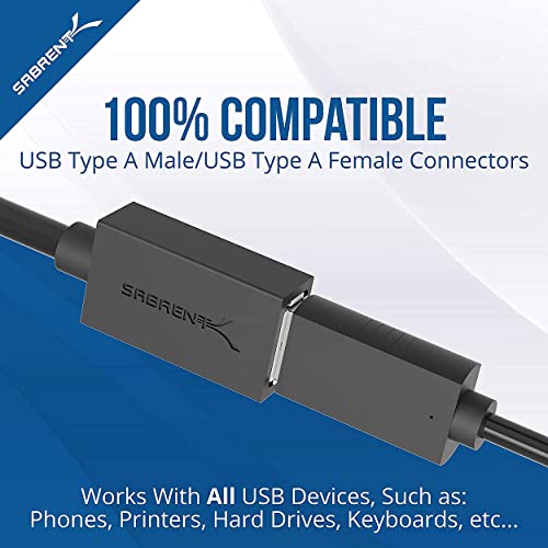 SABRENT 22AWG USB 3.0 Extension Cable - A-Male to A-Female [Black] 10 Feet (CB-3010) - color: BLACK, size: 10 FT