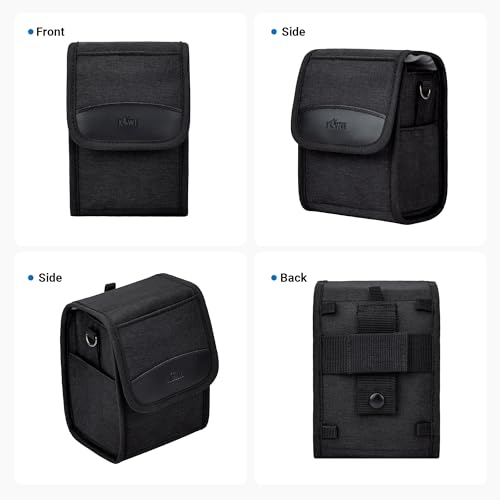 Compact Camera Case for Fuji X100VI X100V X-T30 II +13-33mm Lens Lumix L10 | Shoulder strap, Soft lining, for Sony A6400 A6100 +16-50mm, Nikon Z30 III+16-50mm Lens, Fits camera+lens ≤5.9x3.5x3.5". - color: Compact Camera Case Black