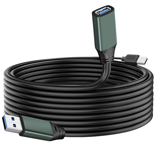 Kumiho 15FT USB 3.0 Extension Cable Active Type A Male to A Female USB Repeater Cable for PlayStation, Xbox, Keyboard, Mouse, USB Flash Drive, Printer, Camera and More - size: 15FT