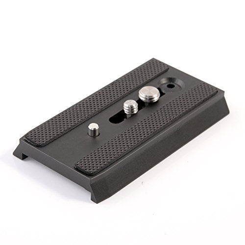 501PL Sliding Dovetail Quick Release Plate with 1/4"-20 & 3/8"-16 Mounting Screw for Manfrotto 503HDV 701HDV MH055M0-Q5 for 501, 503 & NG Tripod Heads, RC5 Quick Release QR System, Replaces #3433PL