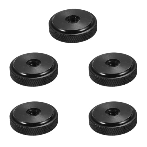 5 Pack Thumb Nuts 1/4-20 Female Screw Knob Knurled Wheel Lock Nut Mount Adapter Spacer for 1/4 inch Hot Shoe Flash Stand Tripod Camera Rig DSLR Selfie Stick Photography