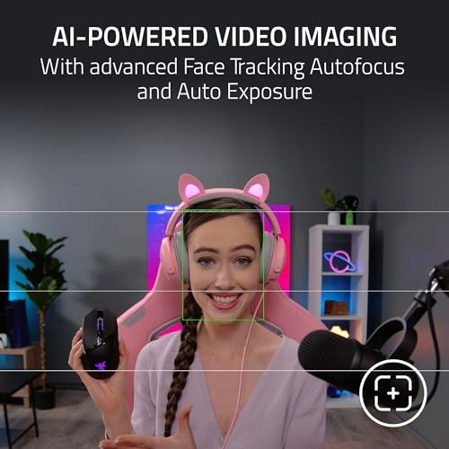 Razer Kiyo Pro Ultra 4K Webcam: Large Sensor - Auto Light Correction - Built-in Mic and Shutter - Pro Grade Content Creation, Streaming, Gaming, Video Calls - Works with OBS, Xsplit, PC, Zoom, Teams