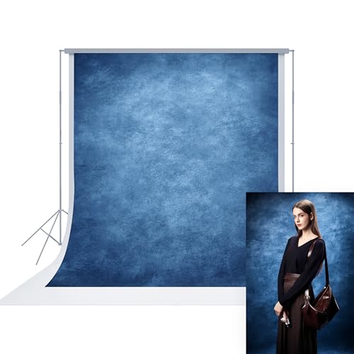 UrcTepics 5×7 ft Blue Fabric Photo Backdrops, Abstract Texture Backdrop for Headshots and Portraits, Photography Background for Studio and Vedio. - color: Abstract Blue, size: 5x7 Ft