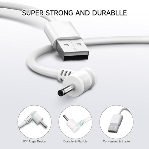 OLAIKE (3 Pack) 8m/26ft Charge Cable for Ring Stick Up Cam Battery/Plug-in & Ring Spotlight Cam Battery, Weatherproof Power Adapter Keep Charge Your Camera (No Camera), White - color: (26 ft/8m, 3 Pack) White