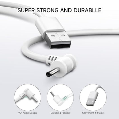 OLAIKE (3 Pack) 8m/26ft Charge Cable for Ring Stick Up Cam Battery/Plug-in & Ring Spotlight Cam Battery, Weatherproof Power Adapter Keep Charge Your Camera (No Camera), White - color: (26 ft/8m, 3 Pack) White