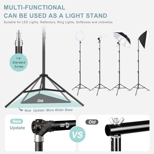 10.2x10Ft Heavy Duty Backdrop Stand, MSKIRA Adjustable Backdrop Support System Kit, Photoshoot Background Stand for Parties, Advertising Display with 6 Clamps, 4 Clips, 2 Sandbags, Carry Bag