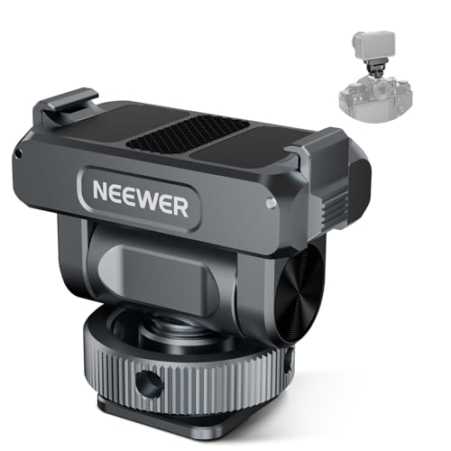 NEEWER Magnetic Mount Accessories Compatible with DJI Osmo 360 / Action 5 Pro / 4/3, Quick Release 160° Tilt Action Camera Adapter Mount with Cold Shoe, 1/4" Thread, AC012 Dark Gray - style: AC012 Dark Gray