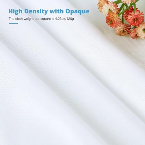 Aimosen 10 X 12 FT Large White Backdrop Background for Photography, Pure White Screen for Zoom Meeting, Polyester Cloth Fabric Curtain, Chromakey Video Photoshoot Studio YouTube Conference Streaming - color: White