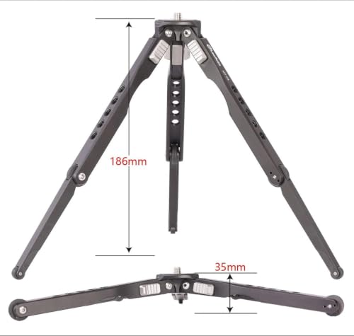 Leofoto MT-03 Tabletop Tripod, Aluminum Mini Tripod, 2 Leg Sections, Foldable Leg, Portable and Compact, 1/4" Mounting Stud and Accessories Thread (MT-03) - style: MT-03