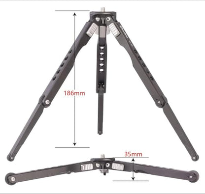 Leofoto MT-03 Tabletop Tripod, Aluminum Mini Tripod, 2 Leg Sections, Foldable Leg, Portable and Compact, 1/4" Mounting Stud and Accessories Thread (MT-03) - style: MT-03