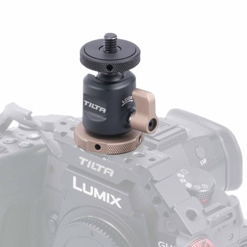 Tilta Mini Ball Head Mount | Adjust Angle of External Monitors or On-Board Lights | Ensures Accessories Stay Secure | Easy to Adjust (Cold Shoe) TA-MBH-CS-B - style: Cold Shoe