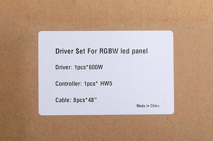 600W 24V Driver with 30A Controller Kit for 45W RGBW LED | Pre-wired for Immediate Use, Connect to LED Panel, No Additional Configuration Required