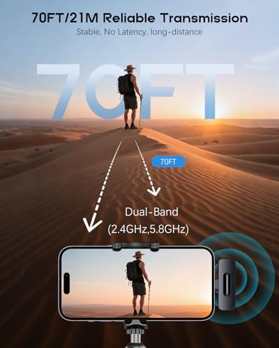 Wireless Mini Microphone for iPhone, Android, iPad, 2-Pack | Noise Reduction, Clear Voice, USB-C, for Video Recording, TikTok, Podcast, Content Creation