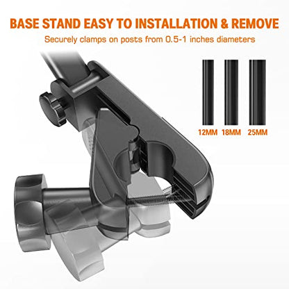 Tablet Holder for Microphone Stand, Mic Music Stand Tablet Holder for iPad, 360° Adjustable Clip-on Phone Mount for Shee Music Stand, Fits Devices from Screen Size 4.7 to 12.9”