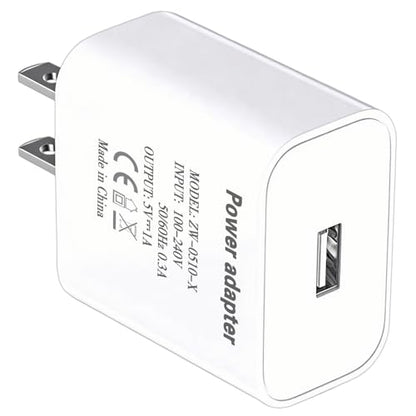 5v 1a Power Adapter 5v/1a USB Charging Block 5W Wall Charger 5 Volt 1000mA Power Supply Brick 5v1a USB Outlet Plug in 5v-1a Head 1a/5v Single USB Port for Kids Electric Toy 5 Volt 1 Amp Charger Whtie - color: 5v1a white