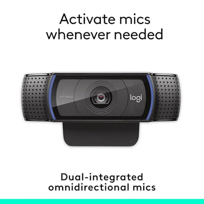 Logitech C920e HD 1080p Mic-Enabled Webcam, Certified for Zoom, Microsoft Teams Compatible, TAA Compliant