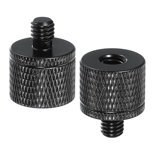 PATIKIL Tripod Screw Adapter 1/4" Female to M6 Male, 2 Pcs Tripod Nut Connectors Camera Mount Screw Camera Double Head Converter for Microphone Holder Magic Arms Accessories, 20 mm - size: 1/4" Female to M6 Male,20 mm